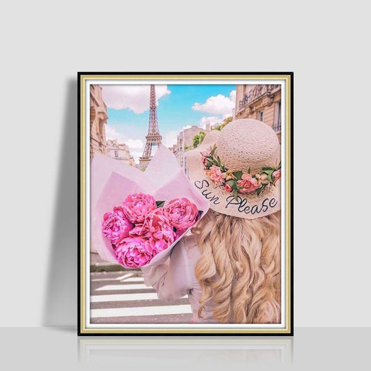 HKM-577043 Digital Oil Painting in Romantic Style – Modern Minimalist Artwork, Size 40 x 50 cm