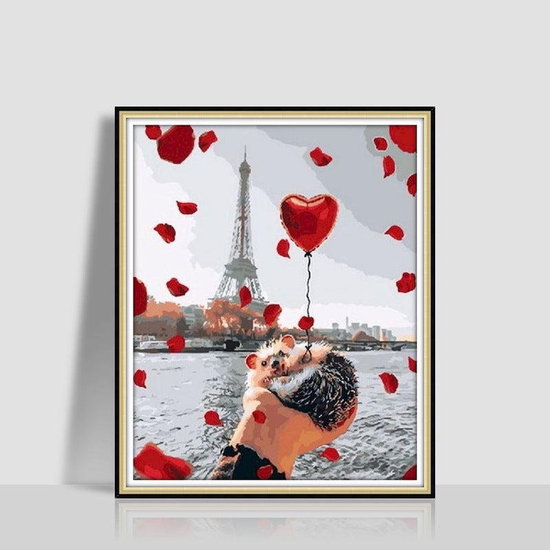 HKM-577043 Digital Oil Painting in Romantic Style – Modern Minimalist Artwork, Size 40 x 50 cm