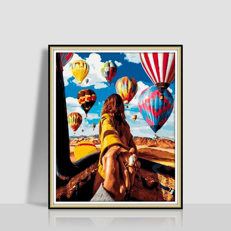 HKM-577043 Digital Oil Painting in Romantic Style – Modern Minimalist Artwork, Size 40 x 50 cm