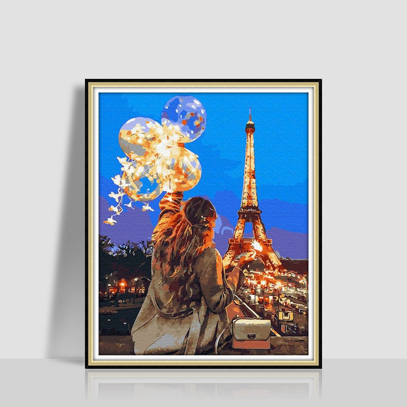 HKM-577043 Digital Oil Painting in Romantic Style – Modern Minimalist Artwork, Size 40 x 50 cm