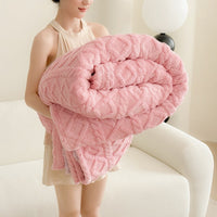 HKM-577107 Cozy Double-Sided Velvet Blanket for Sofa and Lunch Break, Multiple Sizes Available
