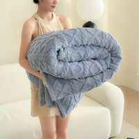HKM-577107 Cozy Double-Sided Velvet Blanket for Sofa and Lunch Break, Multiple Sizes Available