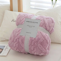 HKM-577107 Cozy Double-Sided Velvet Blanket for Sofa and Lunch Break, Multiple Sizes Available