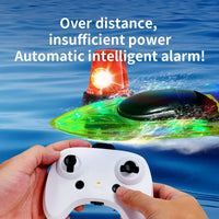 HKM-577107 High-Speed Remote Control Boat with Flashing Lights - Waterproof Electric Toy for Pools, 10km/h Speed