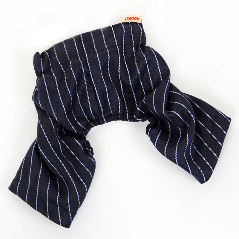 HKM-577299 Thin Black Imitation Silk Striped Suit Dress for Summer - Small Dog Outfit
