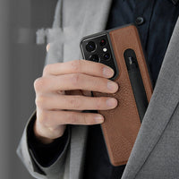 HKM-577363 S21 Flip Type Protective Sleeve for Samsung - Black Khaki