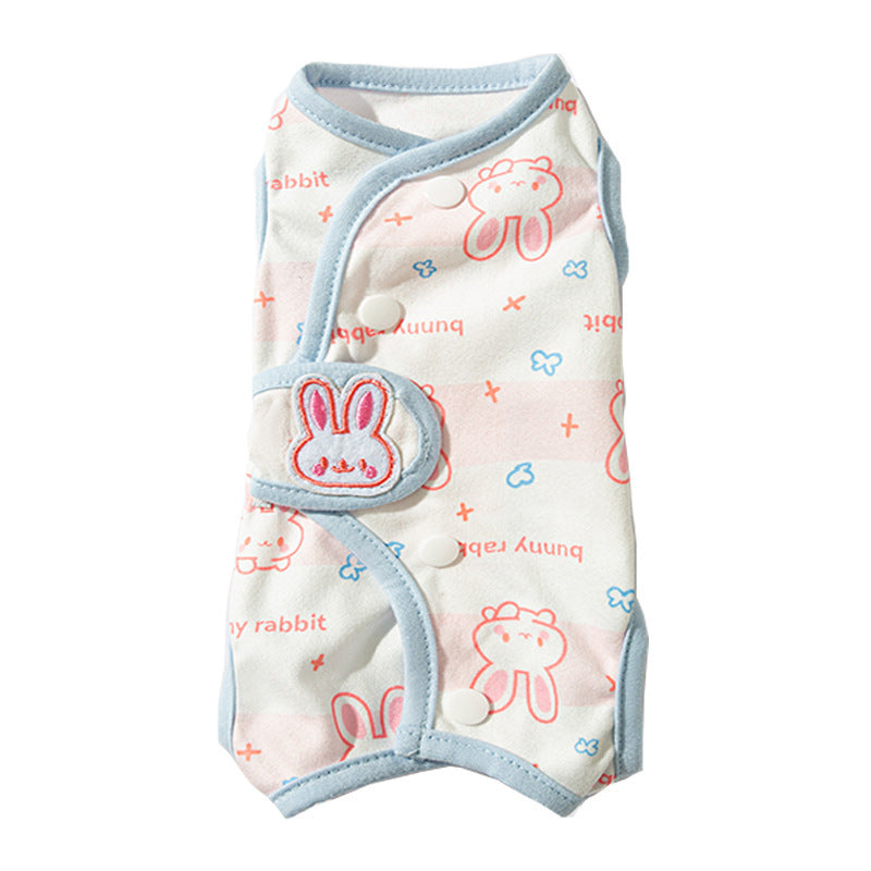 HKM-577427 Cute Cat and Dog Weaning Clothes for Recovery and Comfort - Anti-Lick Belly Protection Outfit