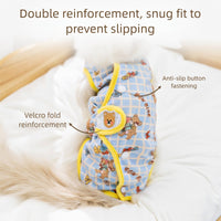 HKM-577427 Cute Cat and Dog Weaning Clothes for Recovery and Comfort - Anti-Lick Belly Protection Outfit