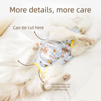 HKM-577427 Cute Cat and Dog Weaning Clothes for Recovery and Comfort - Anti-Lick Belly Protection Outfit