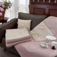 HKM-577427 Two-in-One Cotton Air Conditioner Quilt and Pillow Set with Floral Patterns