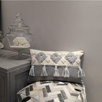 HKM-577491 Moroccan Modern Minimalist Handmade Tassel Pillow Cushion Cover - Available in Multiple Sizes and Designs