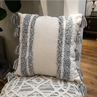 HKM-577491 Moroccan Modern Minimalist Handmade Tassel Pillow Cushion Cover - Available in Multiple Sizes and Designs