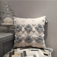 HKM-577491 Moroccan Modern Minimalist Handmade Tassel Pillow Cushion Cover - Available in Multiple Sizes and Designs