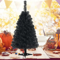 HKM-577555 36 Inch Unlit Black Artificial Christmas Mini Tree with 116 Branch Tips