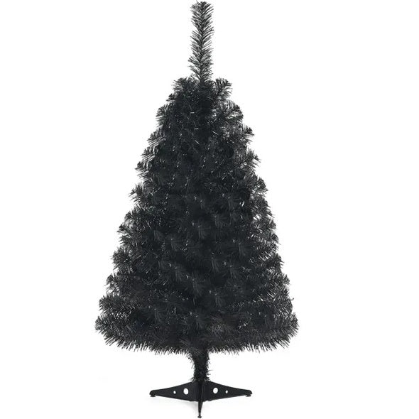 HKM-577555 36 Inch Unlit Black Artificial Christmas Mini Tree with 116 Branch Tips