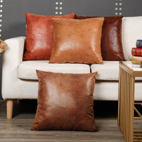 HKM-577555 Retro Suede Throw Pillow Cover with Gilded Geometric Design, 45x45 cm, Available in Multiple Colors