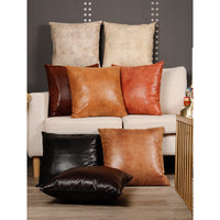 HKM-577555 Retro Suede Throw Pillow Cover with Gilded Geometric Design, 45x45 cm, Available in Multiple Colors