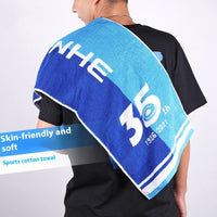 HKM-577683 Cotton Sports Towel for Table Tennis and Ball Games - Sweat-Absorbing, Blue