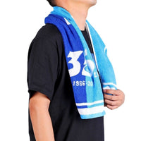 HKM-577683 Cotton Sports Towel for Table Tennis and Ball Games - Sweat-Absorbing, Blue