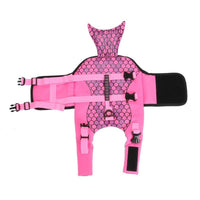 HKM-577939 Pet Life Jacket for Dogs - Outdoor Swimming Vest, Lightweight with Quick-Dry Material, Size S, M, L in Shark and Mermaid Styles