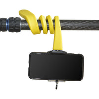 HKM-578003 Universal Silicone Bluetooth Remote Control Selfie Stick - Adjustable 57cm Stand, Available in White, Yellow, Black