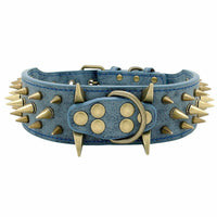 HKM-578259 Fashionable Anti-Bite Collar for Dogs - Adjustable Size with Extension Chain, Available in Blue, Brown, and Gray