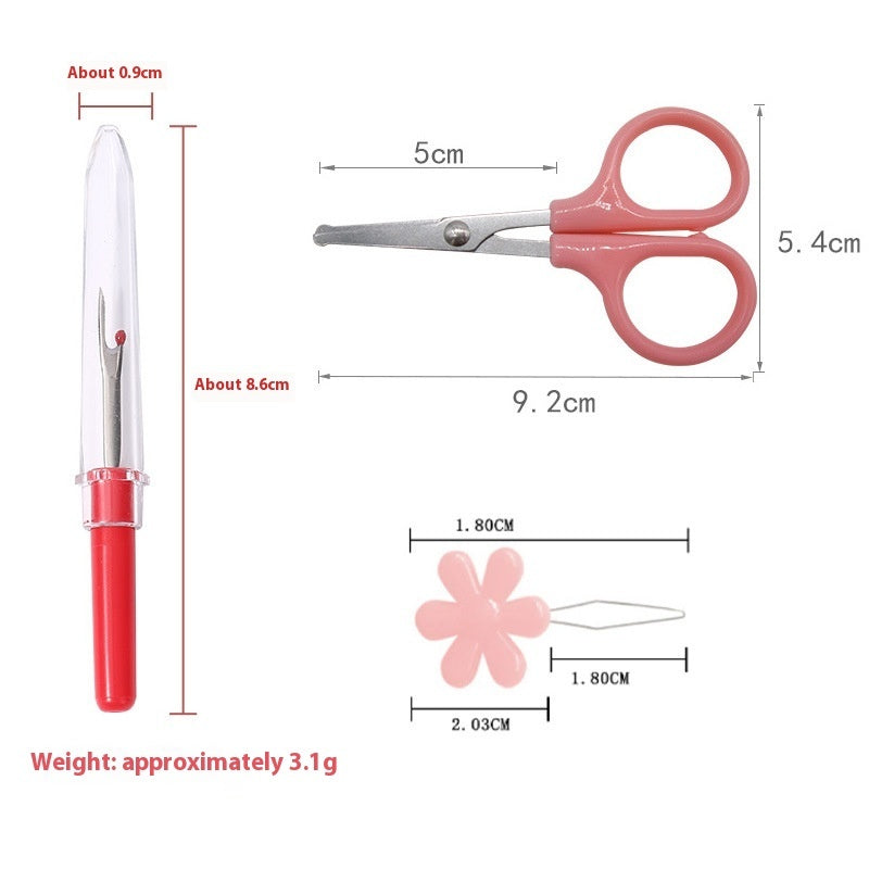 KTX-578259 Flower Embroidery Material Package with Imitation Bamboo Frame and Tools, Modern Landscape Design, Cotton and Linen, 28x28cm