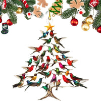 HKM-578387 Hummingbird Acrylic Christmas Tree Decoration, 8cm Cartoon Style
