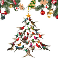 HKM-578387 Hummingbird Acrylic Christmas Tree Decoration, 8cm Cartoon Style