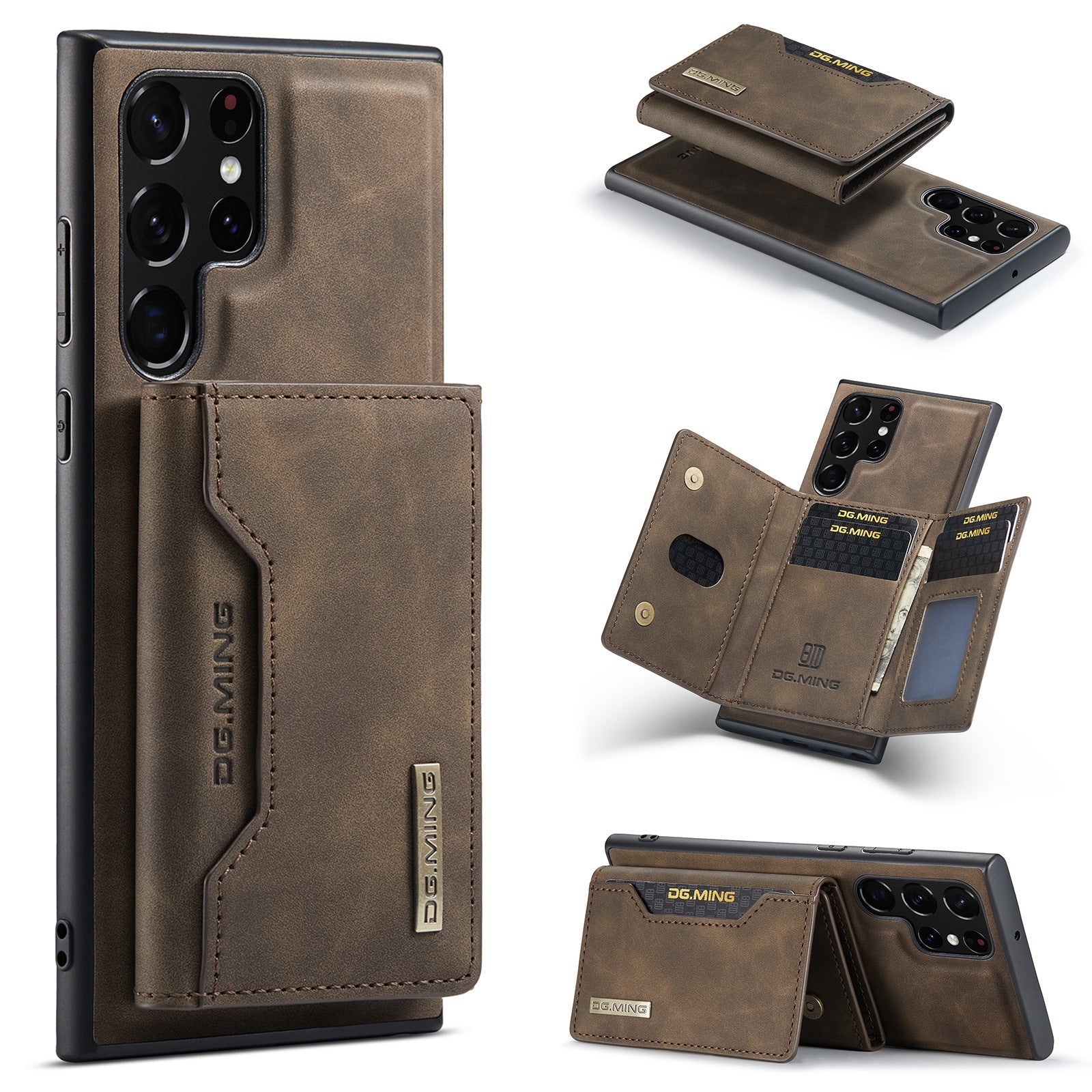 HKM-578515 Magnetic Card Holder with 2-in-1 Wireless Charging Case for Samsung Models