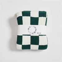 HKM-578579 Retro Plaid Half Velvet Chenille Wool Blanket, Sofa Cover - Multiple Sizes Available