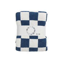 HKM-578579 Retro Plaid Half Velvet Chenille Wool Blanket, Sofa Cover - Multiple Sizes Available