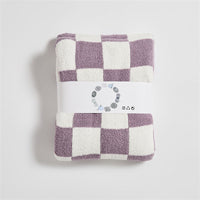 HKM-578579 Retro Plaid Half Velvet Chenille Wool Blanket, Sofa Cover - Multiple Sizes Available