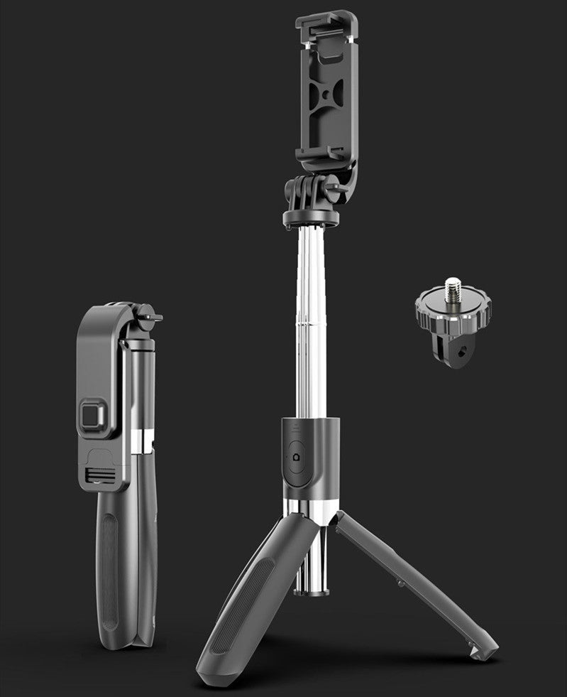 HKM-578643 Universal Bluetooth Selfie Stick Tripod with Adjustable Height for Mobile Phones (3.5 - 6.2 inches)