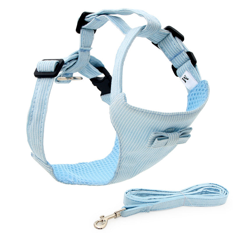 HKM-578771 Japanese Style Cat Traction Rope with Chest Strap - Durable Polyester Material, Various Sizes Available