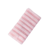 HKM-578835 Men's and Women's Long Bath Towel with Easy Foaming Bath & Back Rub - Available in Pink Stripes, Blue Stripes, and Black Plaid