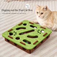 HKM-578899 Interactive Cat Puzzle Toy with Maze Tunnel and Bell Ball for Mental Stimulation and Exercise