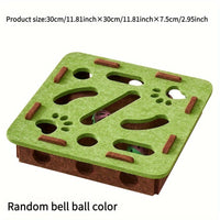 HKM-578899 Interactive Cat Puzzle Toy with Maze Tunnel and Bell Ball for Mental Stimulation and Exercise