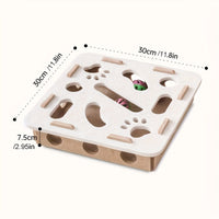HKM-578899 Interactive Cat Puzzle Toy with Maze Tunnel and Bell Ball for Mental Stimulation and Exercise
