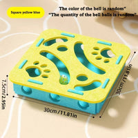HKM-578899 Interactive Cat Puzzle Toy with Maze Tunnel and Bell Ball for Mental Stimulation and Exercise
