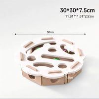HKM-578899 Interactive Cat Puzzle Toy with Maze Tunnel and Bell Ball for Mental Stimulation and Exercise