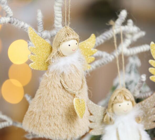 HKM-579027 Christmas Angel Doll Ornament for Festive Home Decor – 10cm x 17cm Christmas Tree Pendant