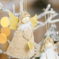 HKM-579027 Christmas Angel Doll Ornament for Festive Home Decor – 10cm x 17cm Christmas Tree Pendant