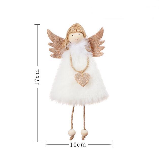 HKM-579027 Christmas Angel Doll Ornament for Festive Home Decor – 10cm x 17cm Christmas Tree Pendant