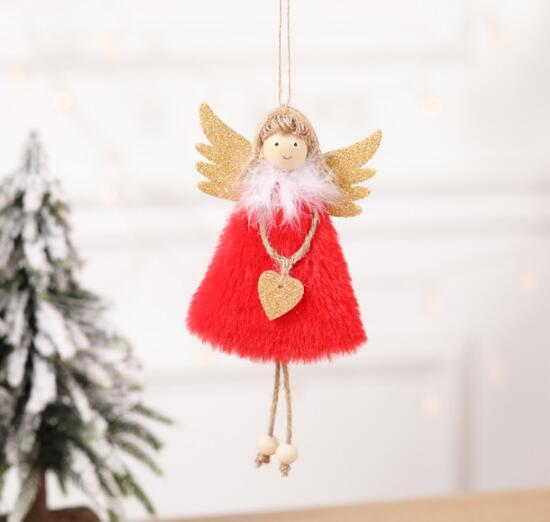 HKM-579027 Christmas Angel Doll Ornament for Festive Home Decor – 10cm x 17cm Christmas Tree Pendant