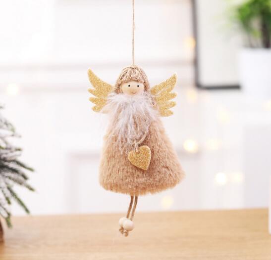 HKM-579027 Christmas Angel Doll Ornament for Festive Home Decor – 10cm x 17cm Christmas Tree Pendant