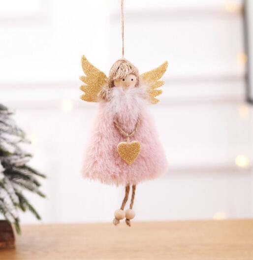 HKM-579027 Christmas Angel Doll Ornament for Festive Home Decor – 10cm x 17cm Christmas Tree Pendant