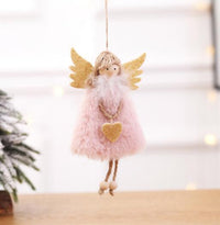HKM-579027 Christmas Angel Doll Ornament for Festive Home Decor – 10cm x 17cm Christmas Tree Pendant