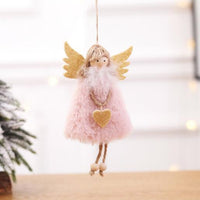 HKM-579027 Christmas Angel Doll Ornament for Festive Home Decor – 10cm x 17cm Christmas Tree Pendant