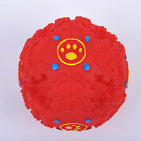 HKM-579027 Pet Colour Snacks Leaking Food Ball Dog Molars Puzzle Strange Ball Missing Food Bite Sounding Toy Training Toy